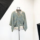 Kimono Collegejacke - green