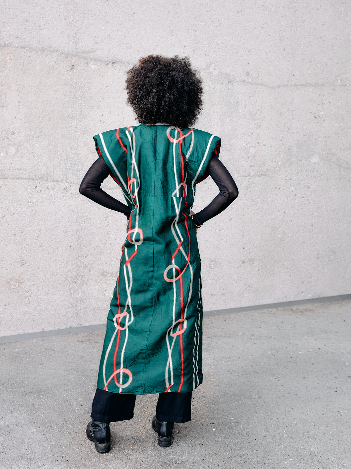 Soulder Kimono-Mantel Green