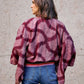 Kimono-Collegejacke Burgundy