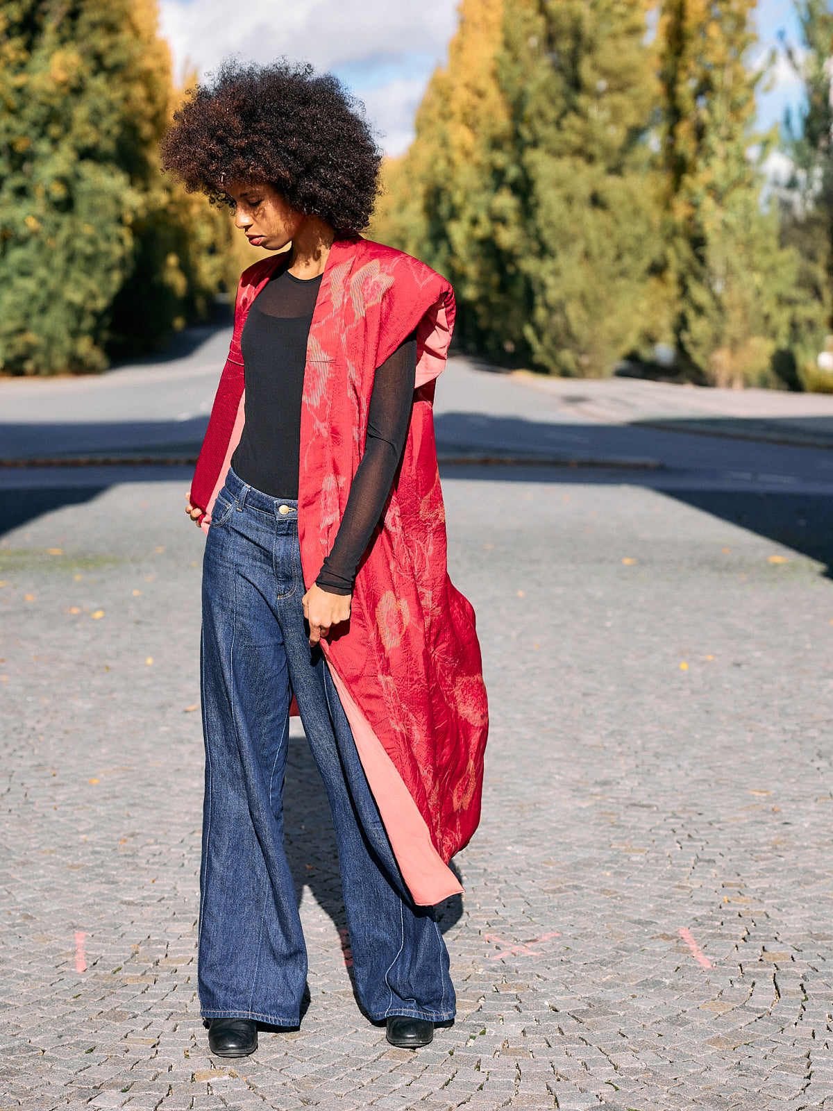 Soulder Kimono-Mantel Red