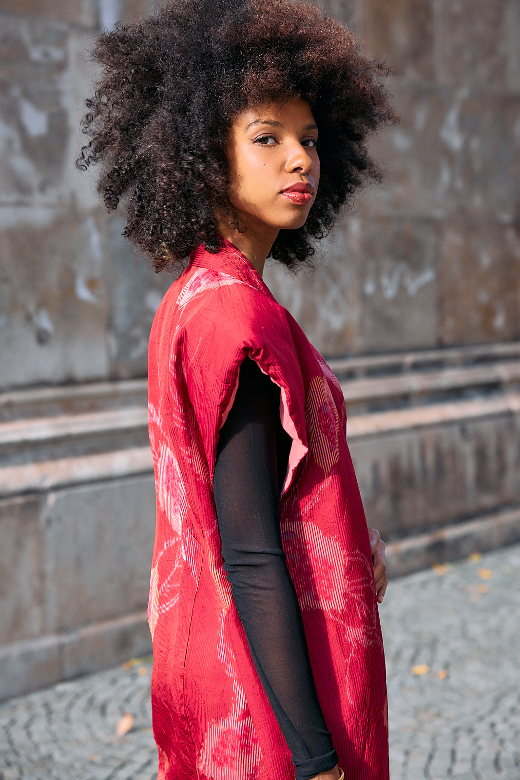 Soulder Kimono-Mantel Red