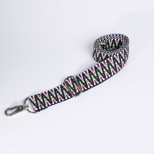 Gurt blue-multicoloured-zigzag