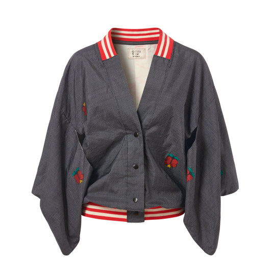 Kimono Collegejacke - Black Butterfly